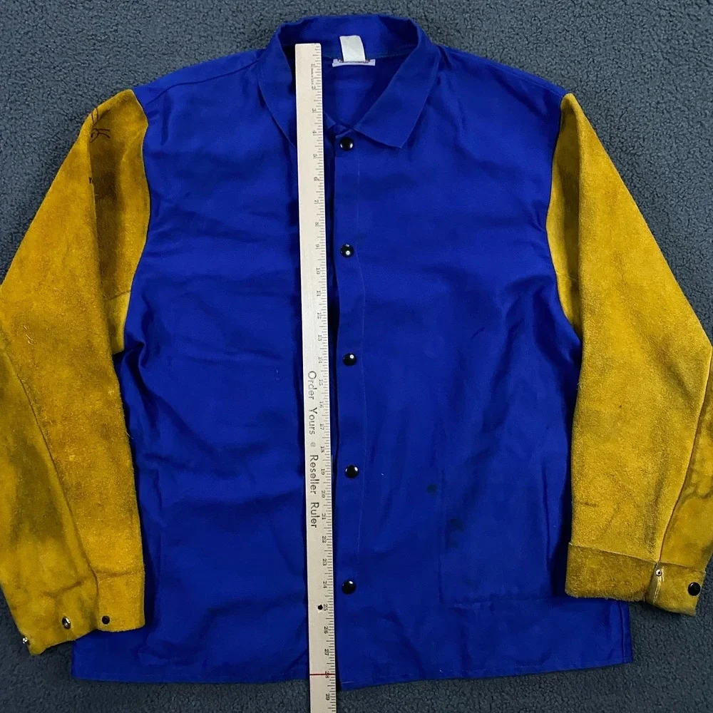 Proban FR-7A Jacket Mens XL Leather Suede Workwear Snap Button Shirt Shacket USA